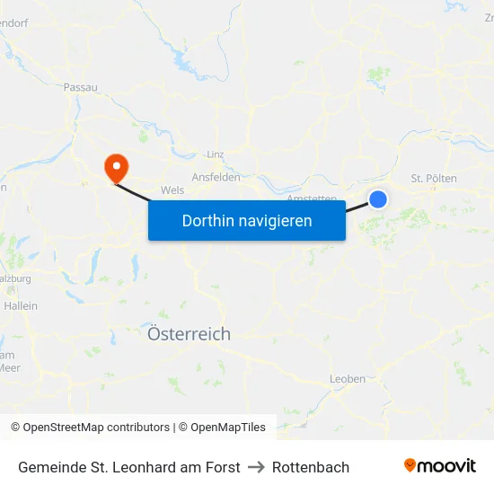 Gemeinde St. Leonhard am Forst to Rottenbach map