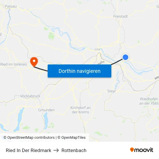 Ried In Der Riedmark to Rottenbach map