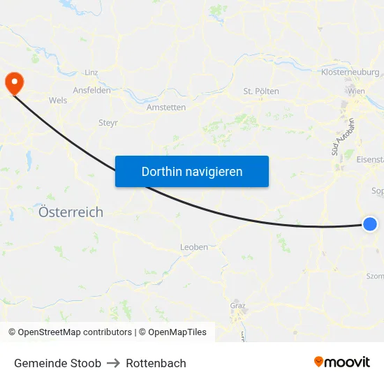 Gemeinde Stoob to Rottenbach map