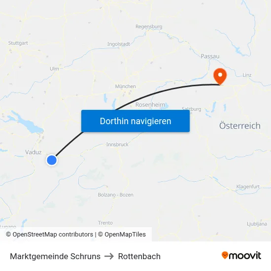 Marktgemeinde Schruns to Rottenbach map