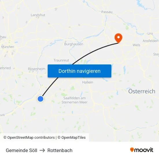 Gemeinde Söll to Rottenbach map