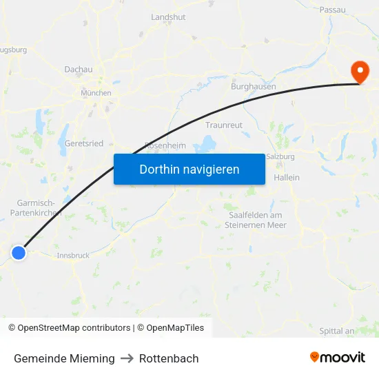 Gemeinde Mieming to Rottenbach map