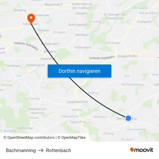 Bachmanning to Rottenbach map