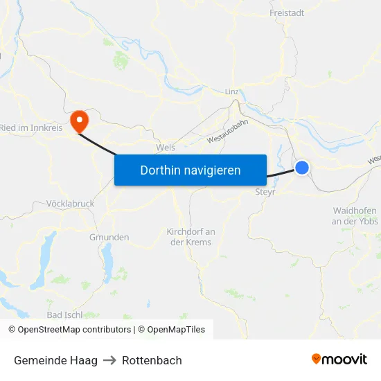 Gemeinde Haag to Rottenbach map