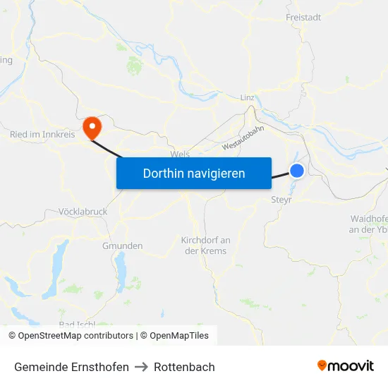 Gemeinde Ernsthofen to Rottenbach map