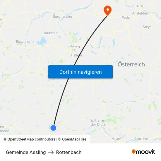 Gemeinde Assling to Rottenbach map