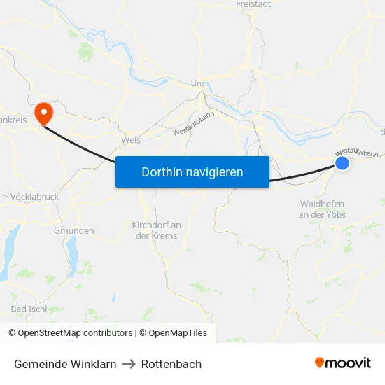 Gemeinde Winklarn to Rottenbach map