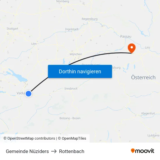 Gemeinde Nüziders to Rottenbach map