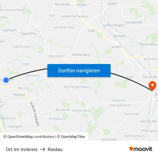 Ort Im Innkreis to Riedau map