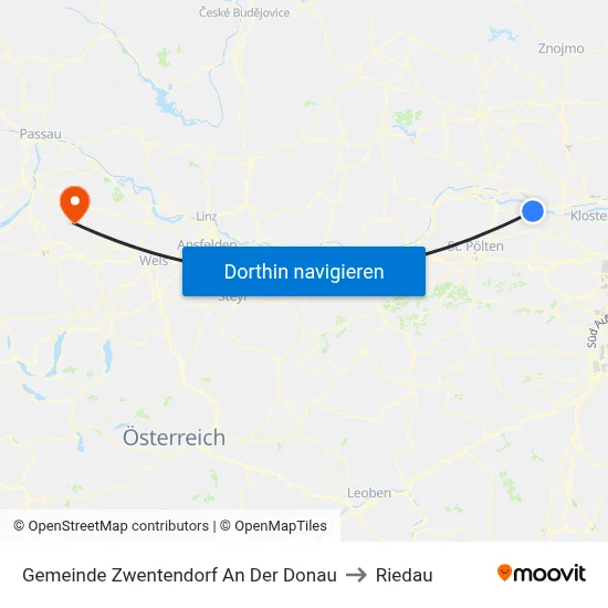 Gemeinde Zwentendorf An Der Donau to Riedau map