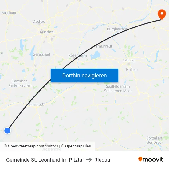 Gemeinde St. Leonhard Im Pitztal to Riedau map