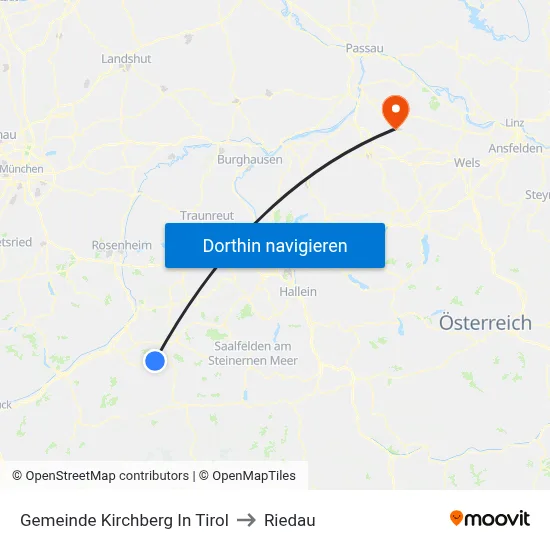 Gemeinde Kirchberg In Tirol to Riedau map