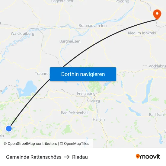 Gemeinde Rettenschöss to Riedau map