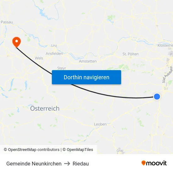 Gemeinde Neunkirchen to Riedau map