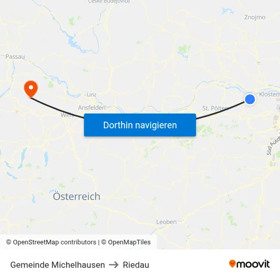 Gemeinde Michelhausen to Riedau map