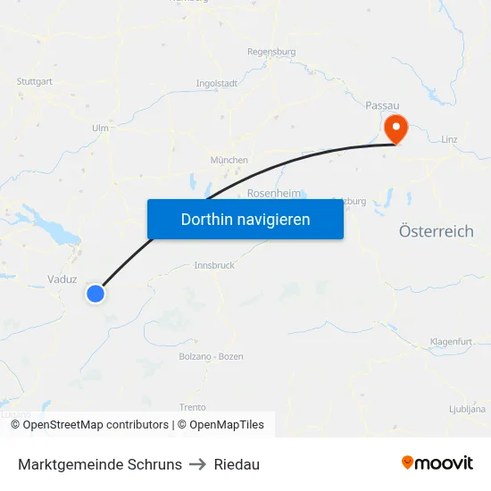 Marktgemeinde Schruns to Riedau map
