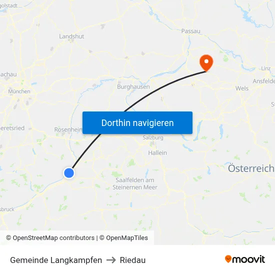 Gemeinde Langkampfen to Riedau map