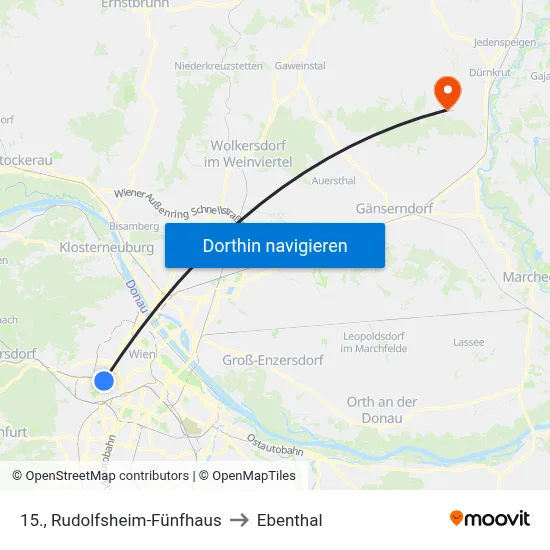 15., Rudolfsheim-Fünfhaus to Ebenthal map
