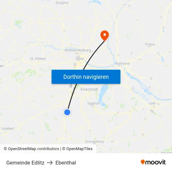 Gemeinde Edlitz to Ebenthal map