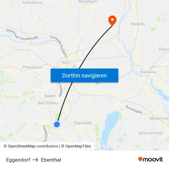 Eggendorf to Ebenthal map