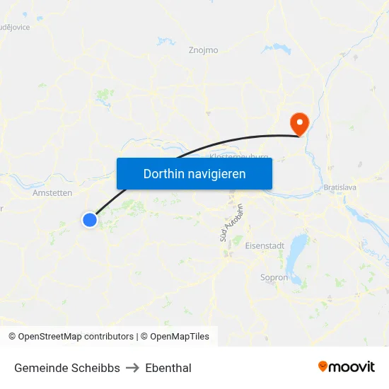 Gemeinde Scheibbs to Ebenthal map