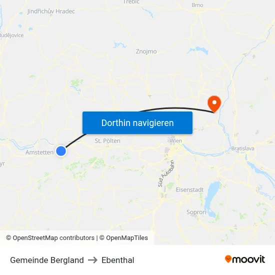 Gemeinde Bergland to Ebenthal map