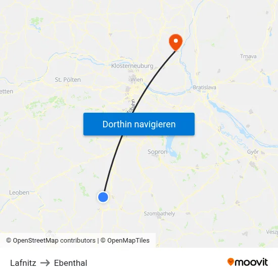 Lafnitz to Ebenthal map