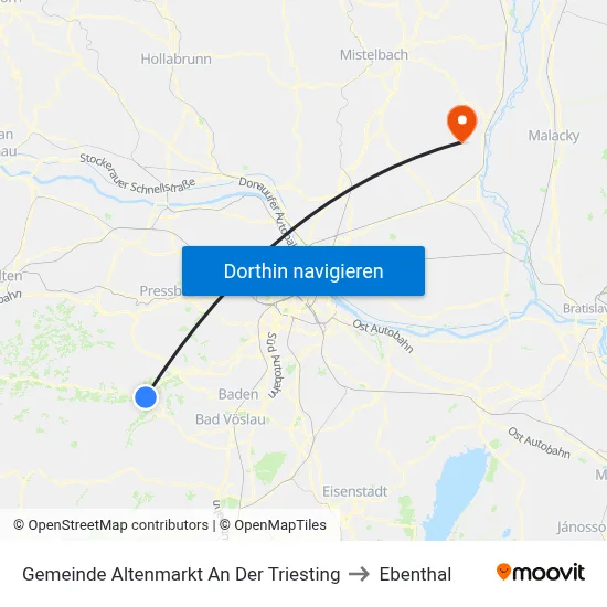 Gemeinde Altenmarkt An Der Triesting to Ebenthal map