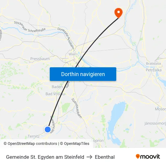 Gemeinde St. Egyden am Steinfeld to Ebenthal map