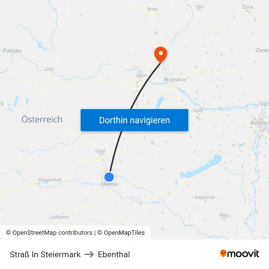 Straß In Steiermark to Ebenthal map