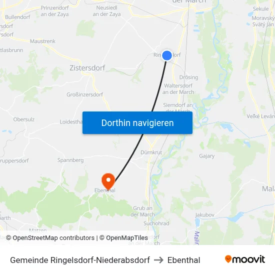 Gemeinde Ringelsdorf-Niederabsdorf to Ebenthal map