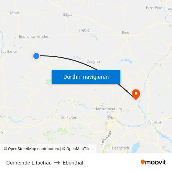 Gemeinde Litschau to Ebenthal map