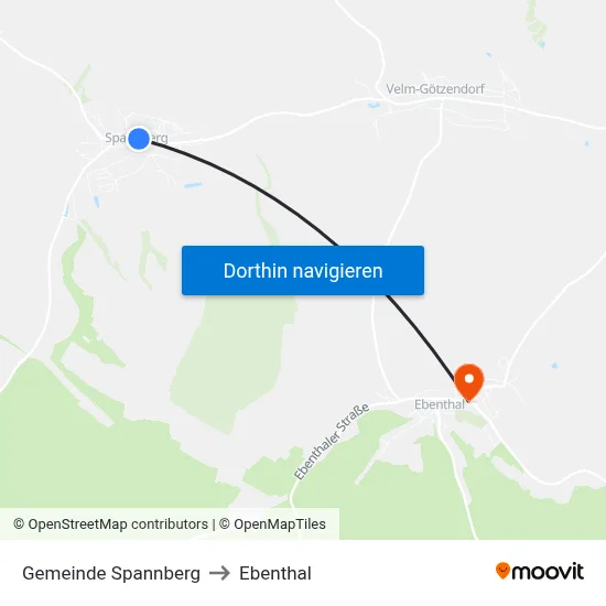 Gemeinde Spannberg to Ebenthal map