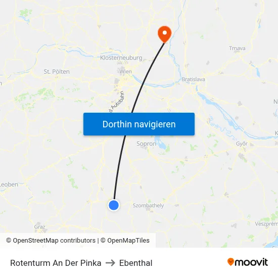 Rotenturm An Der Pinka to Ebenthal map