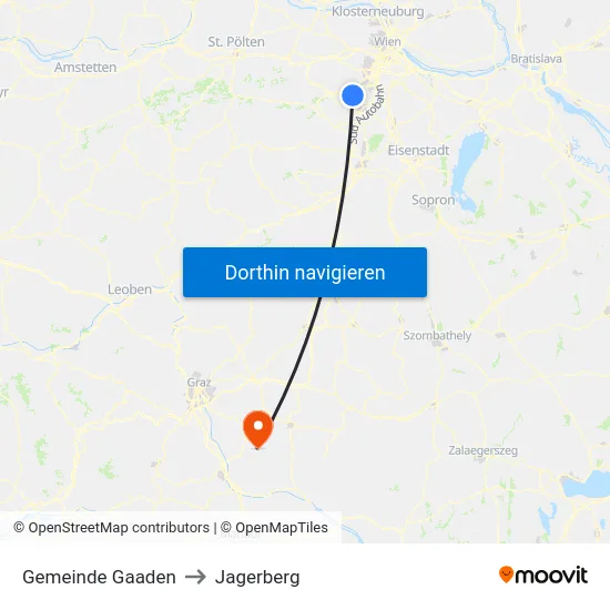 Gemeinde Gaaden to Jagerberg map