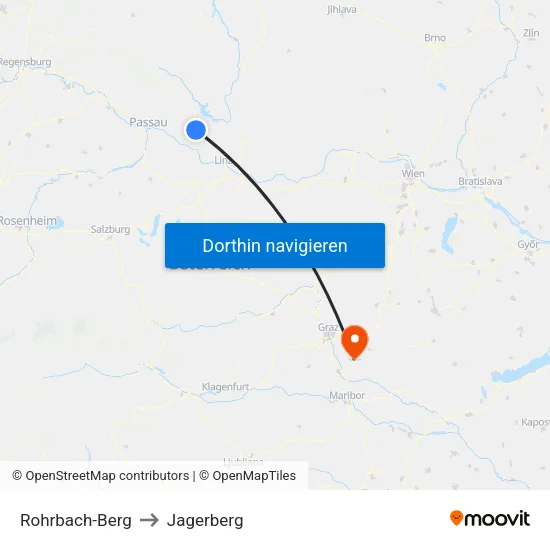 Rohrbach-Berg to Jagerberg map