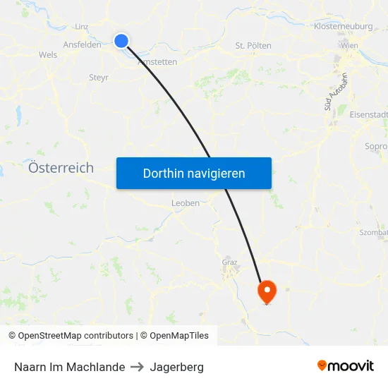 Naarn Im Machlande to Jagerberg map