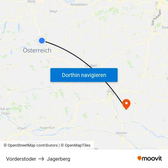 Vorderstoder to Jagerberg map