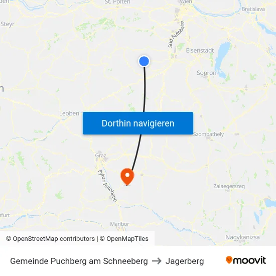 Gemeinde Puchberg am Schneeberg to Jagerberg map