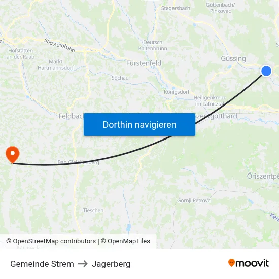 Gemeinde Strem to Jagerberg map