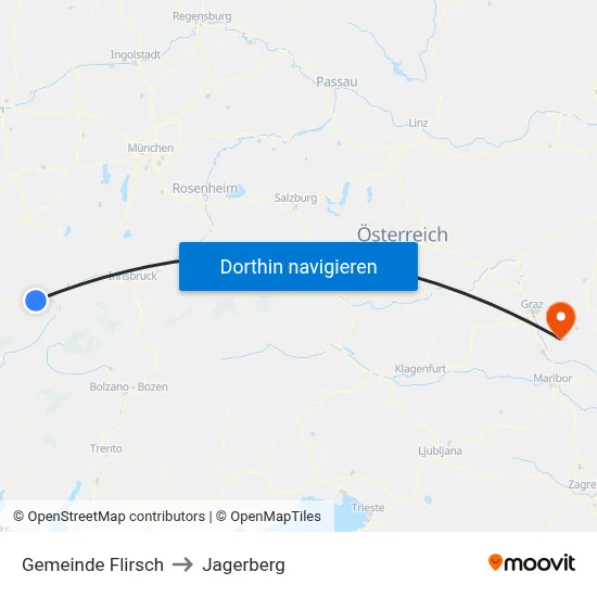 Gemeinde Flirsch to Jagerberg map