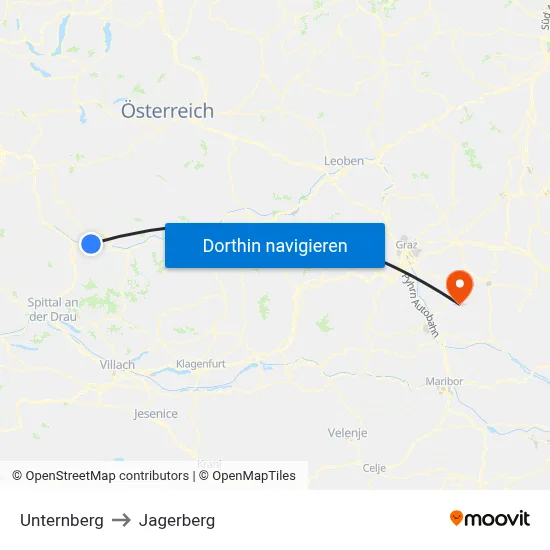 Unternberg to Jagerberg map