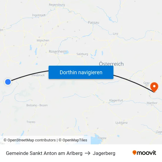 Gemeinde Sankt Anton am Arlberg to Jagerberg map