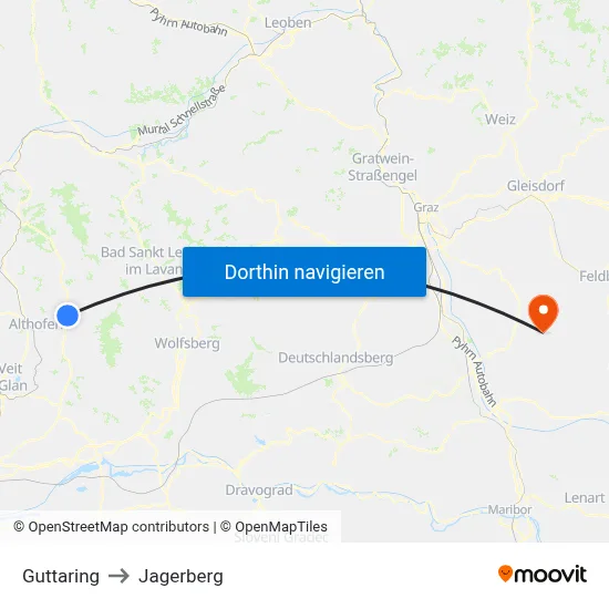 Guttaring to Jagerberg map