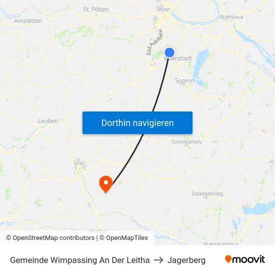 Gemeinde Wimpassing An Der Leitha to Jagerberg map