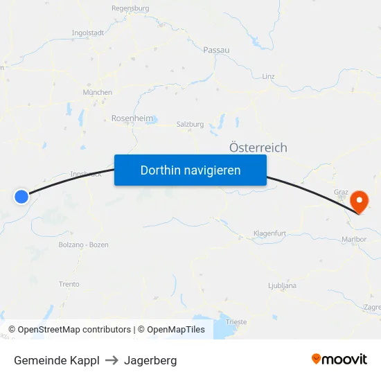 Gemeinde Kappl to Jagerberg map