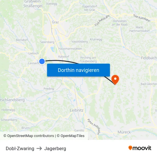 Dobl-Zwaring to Jagerberg map