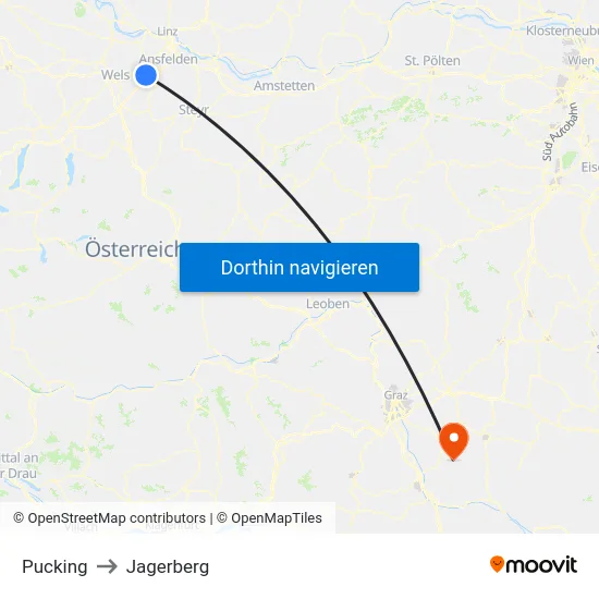 Pucking to Jagerberg map