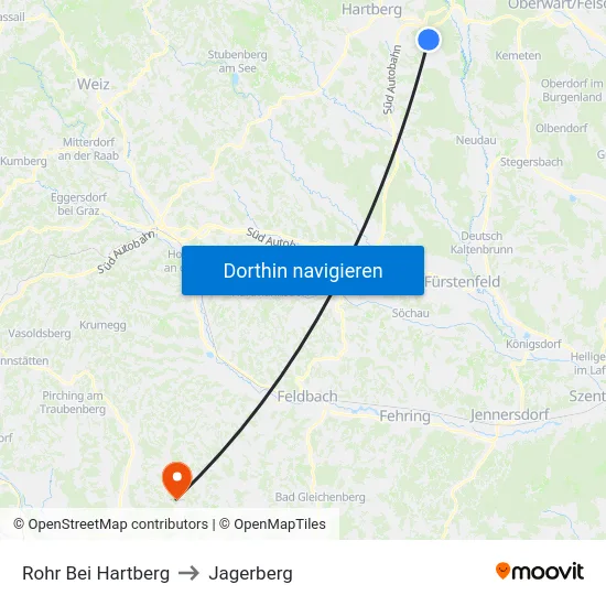 Rohr Bei Hartberg to Jagerberg map