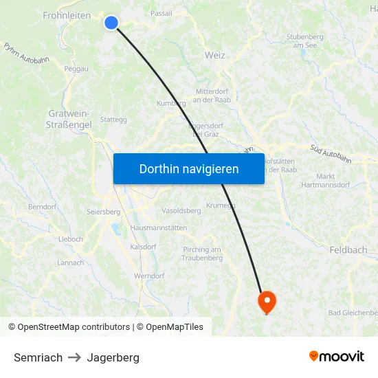 Semriach to Jagerberg map